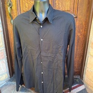 John Varvatos Black Casual Button Down Shirt